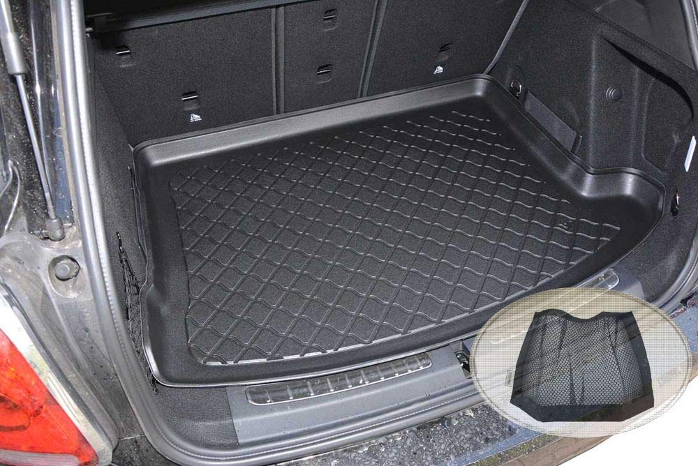Z3289303 Gummierte Kofferraumwanne fahrzeugspezifisch + Klett-Organizer (Laderaumwanne, Kofferraummatte)