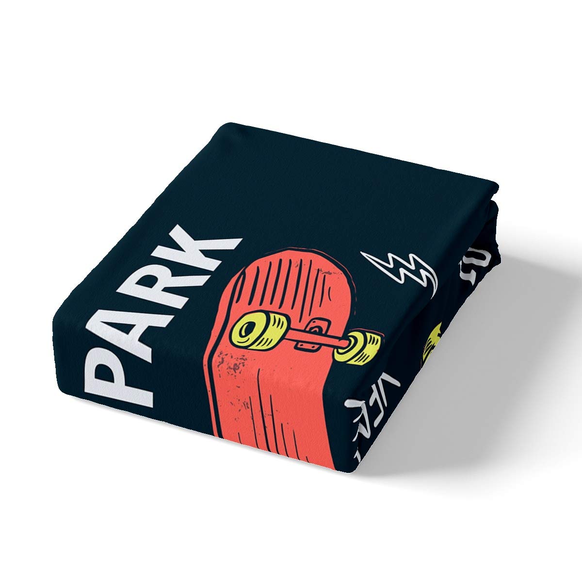 Feelyou Skateboard Fitted Sheet Kids Sports Bed Sheet Set Cool Boys Teenage Bedding Twin Size Includes 1 Sheets & 1 Pillowcase (No Flat Sheet)