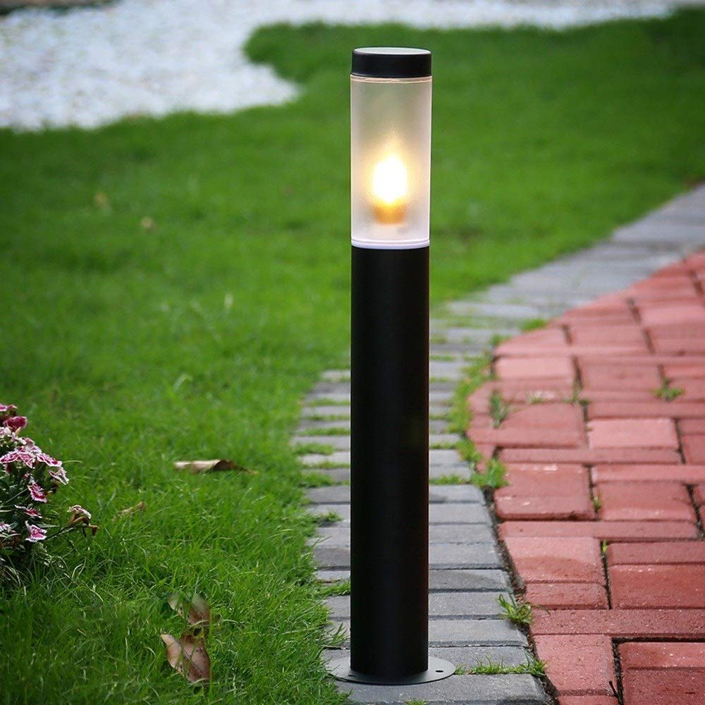 Lampada Decorativa per Cortile di Villa, Paralume in Acrilico con Corpo in Alluminio, Lanterna da palo, apparecchi di Illuminazione paesaggistica per Lanterne a Colonna,Height:60cm