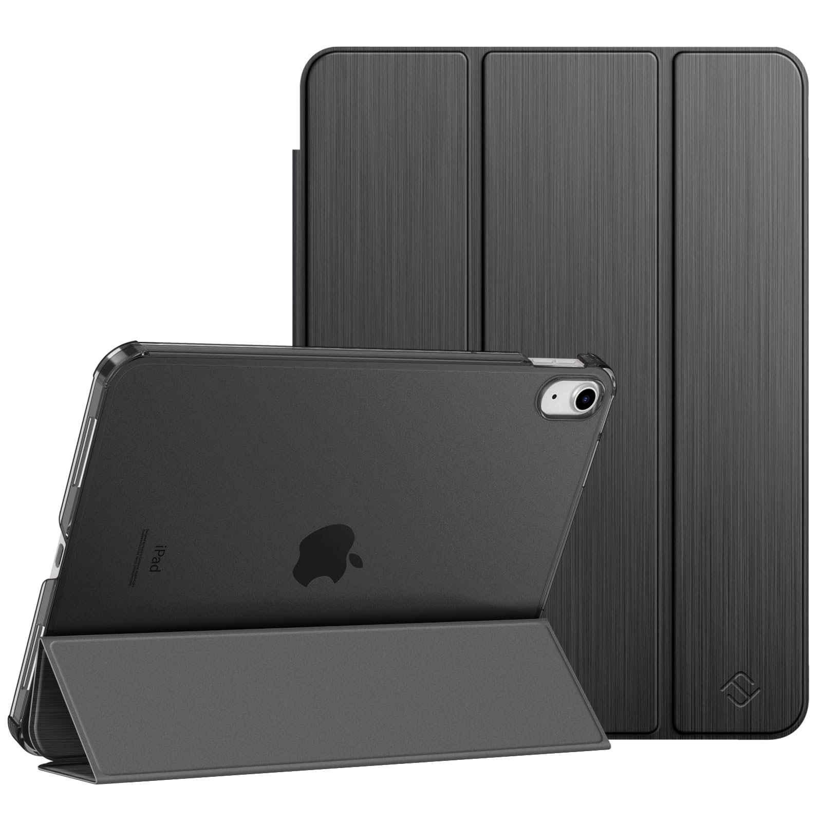 Fintie Hülle für iPad 11. Generation 2025 11 Zoll (A16), iPad 10. Generation 10.9 Zoll 2022 - Ultradünn Schutzhülle mit transparenter Rückseite Abdeckung Case Cover, Auto Schlaf/Wach, Dunklegrau