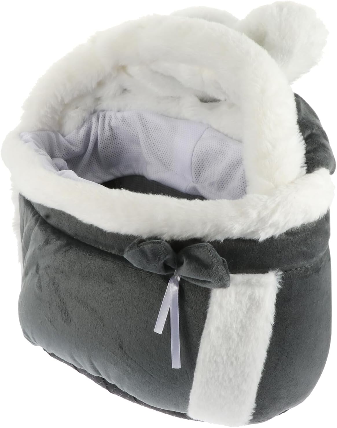 Two-in-one Outdoor Cat Bag and Indoor Cat Cloth Nest, Warm Grey Pet Backpack L, Portable Soft-Sided Carrier for Winter Travel and Home Use