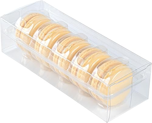 Restaurantware - Sweet Vision - Contenedores de macarrones de 7.5 x 2.6 x 2 pulgadas, 100 cajas de macarrones resistentes - Se adapta a 5