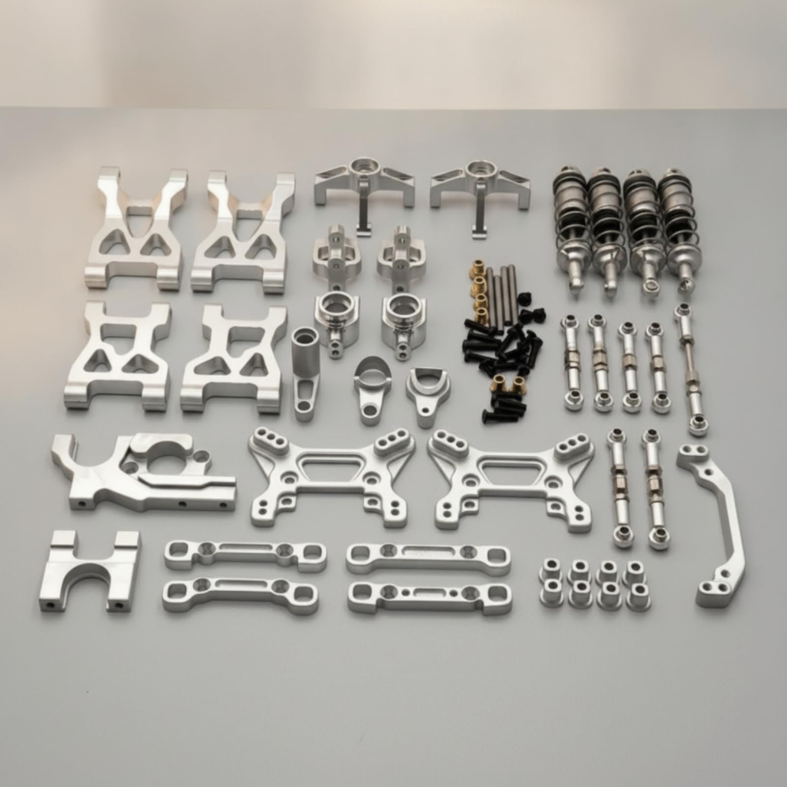 Metall-Upgrade-Set präzise Aufhängungsteile mit Schrauben hochfest Ersatzteile für Modellbauer, Hobbyisten, Tuning, Modellbau, Himmelblau