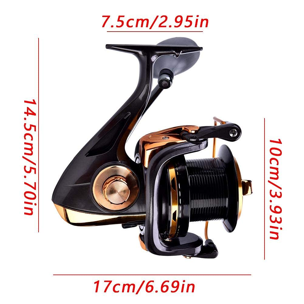 1 Pc Moulinet De Pêche, 12 + 1BB Métallique Casting Mer Moulinet De Pêche À Haute Vitesse Spinning Reel Fishing Tackle Accessoires