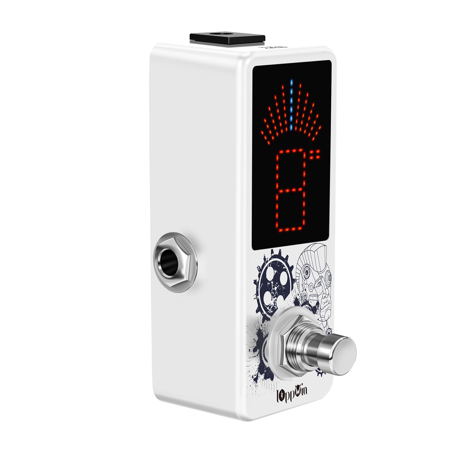 LT-910 Chromatisches Stimmgerät mit LED-Display und präzisem Stroboskop-Modus (0,1% Genauigkeit) – Metallgehäuse, True Bypass, kompaktes Design für Gitarre/Bass/Violine