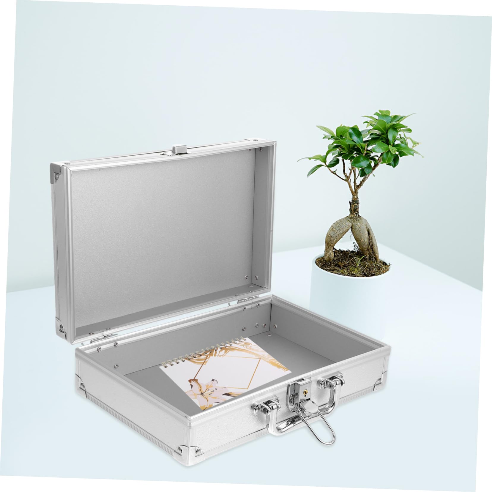 Mipcase Valigetta in Lega di Alluminio Argento con Multifunzionale Organizzazione Utensili e Versatile Utilizzo per Cantieri e Ufficio Colore Casuale