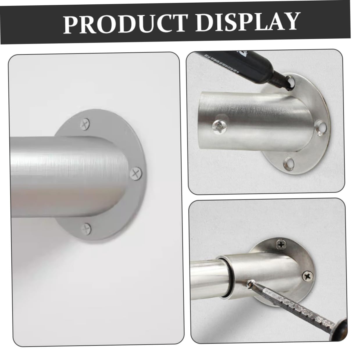 10pièces Support De Tringle à Rideau Lot de Supports pour Angle De Penderie Fixation pour Vêtements Et Serviettes pour Salle De Bain Et Dressing