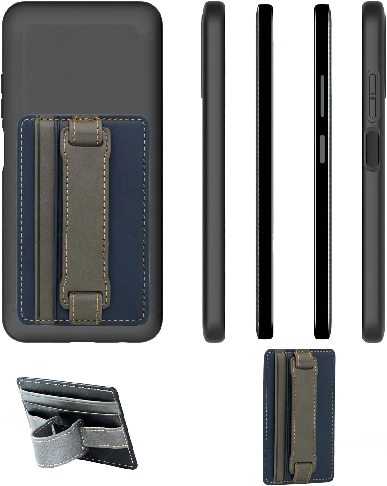 Cover Compatible with OnePlus Nord CE4 5G,Compatible with Oppo K12 / K12 Plus Card Holder Kickstand 2 in 1【PU Leather+Phone Case】Shockproof Grey
