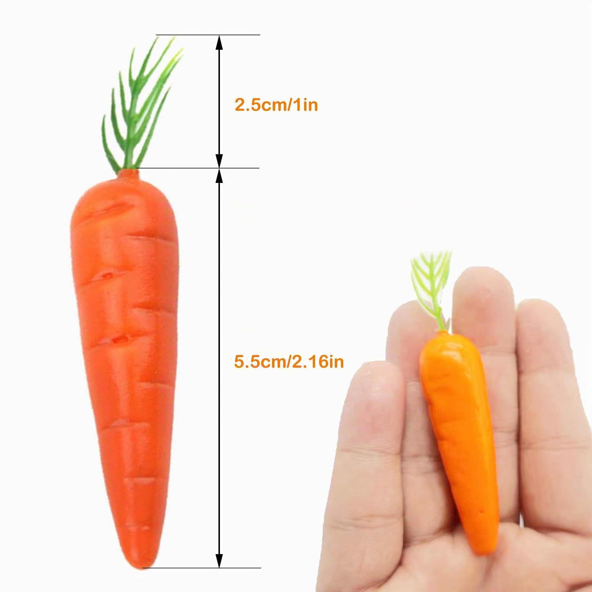 10 Piezas Mini Zanahorias de Espuma Mini Simulación Zanahorias Espuma Zanahoria ​Artificial Adorno de La Zanahoria Falsa de Zanahorias Artificiales de Pascua para el hogar y la Cocina