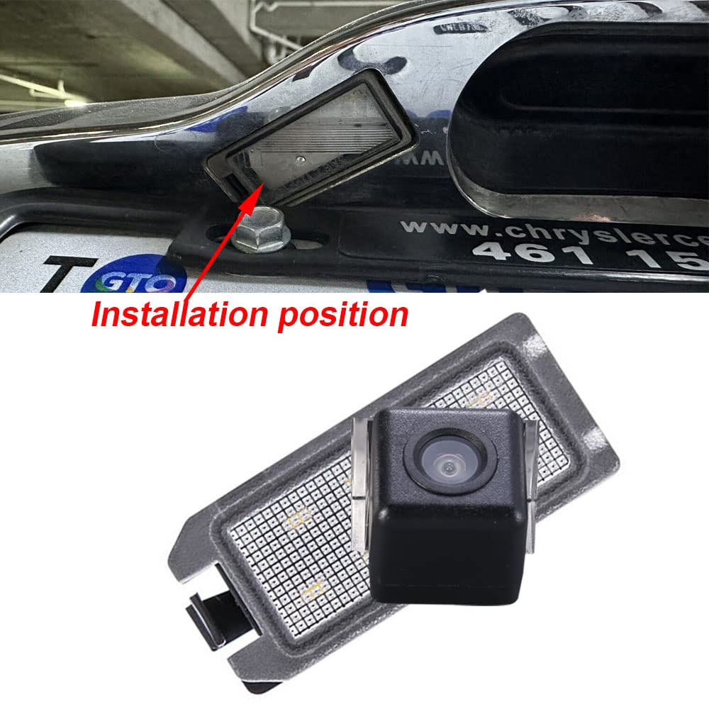 Telecamera Posteriore HD Per Fiat 500/Abarth 500 (2007-2020) E 500C/595C/695C – CCD, Visione Notturna, Impermeabile IPX67 – Sostituto OEM 51800482 - 2