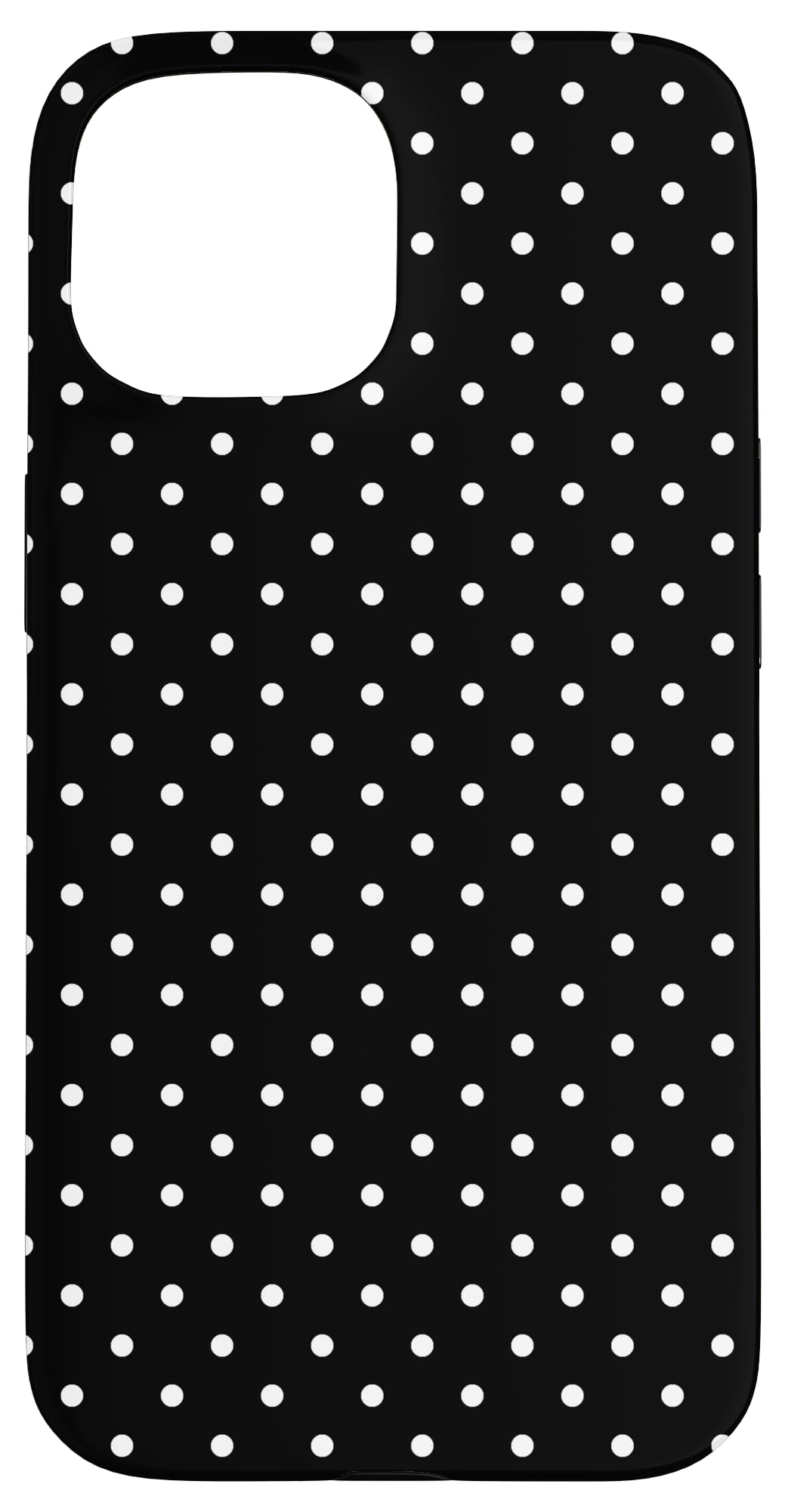 iPhone 15 Polka Dot Pattern Black And White, Women Girls Polka Dots Case
