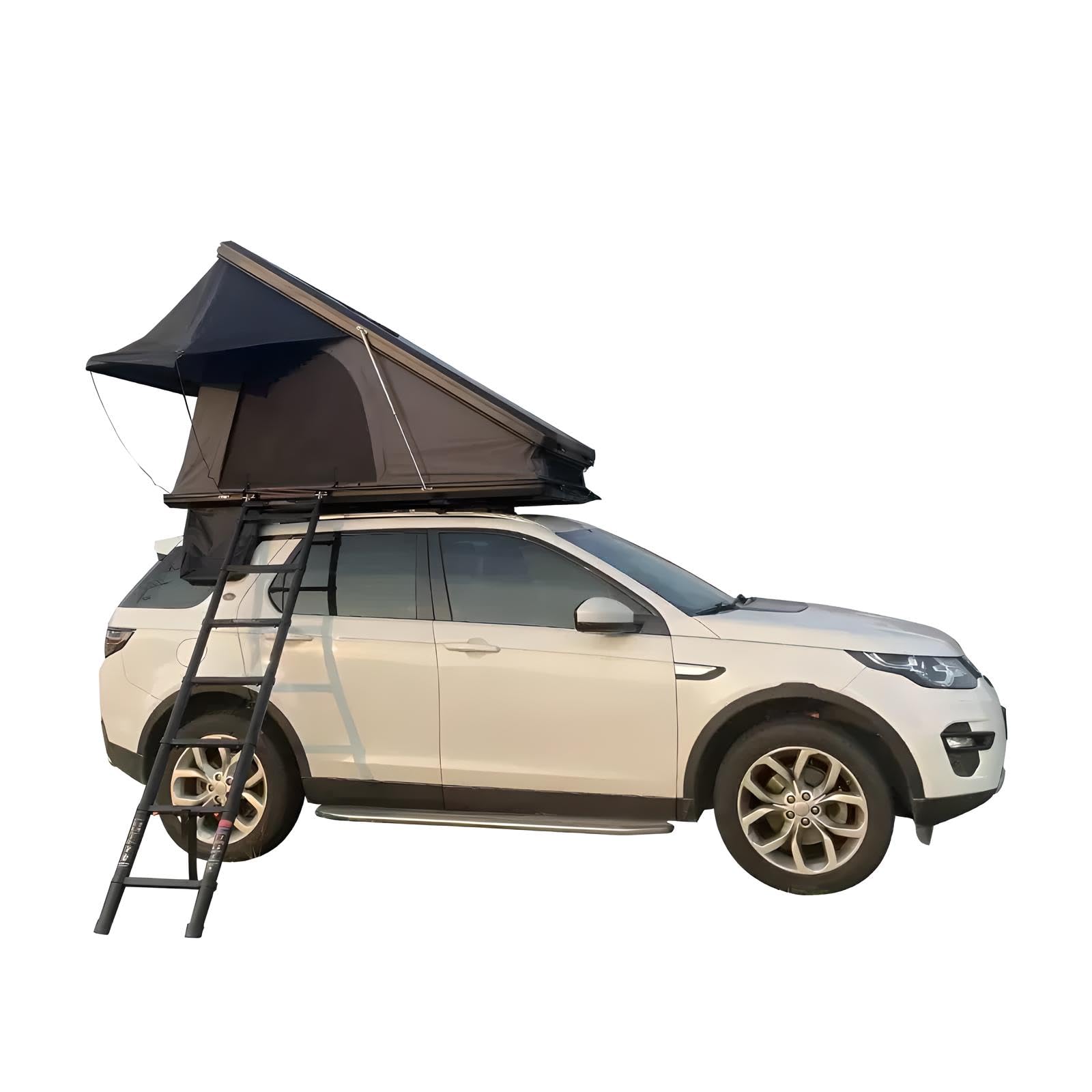 Tente de toit de voiture - Noir et gris - Boîtier rigide en aluminium - Tente de camping - Triangle