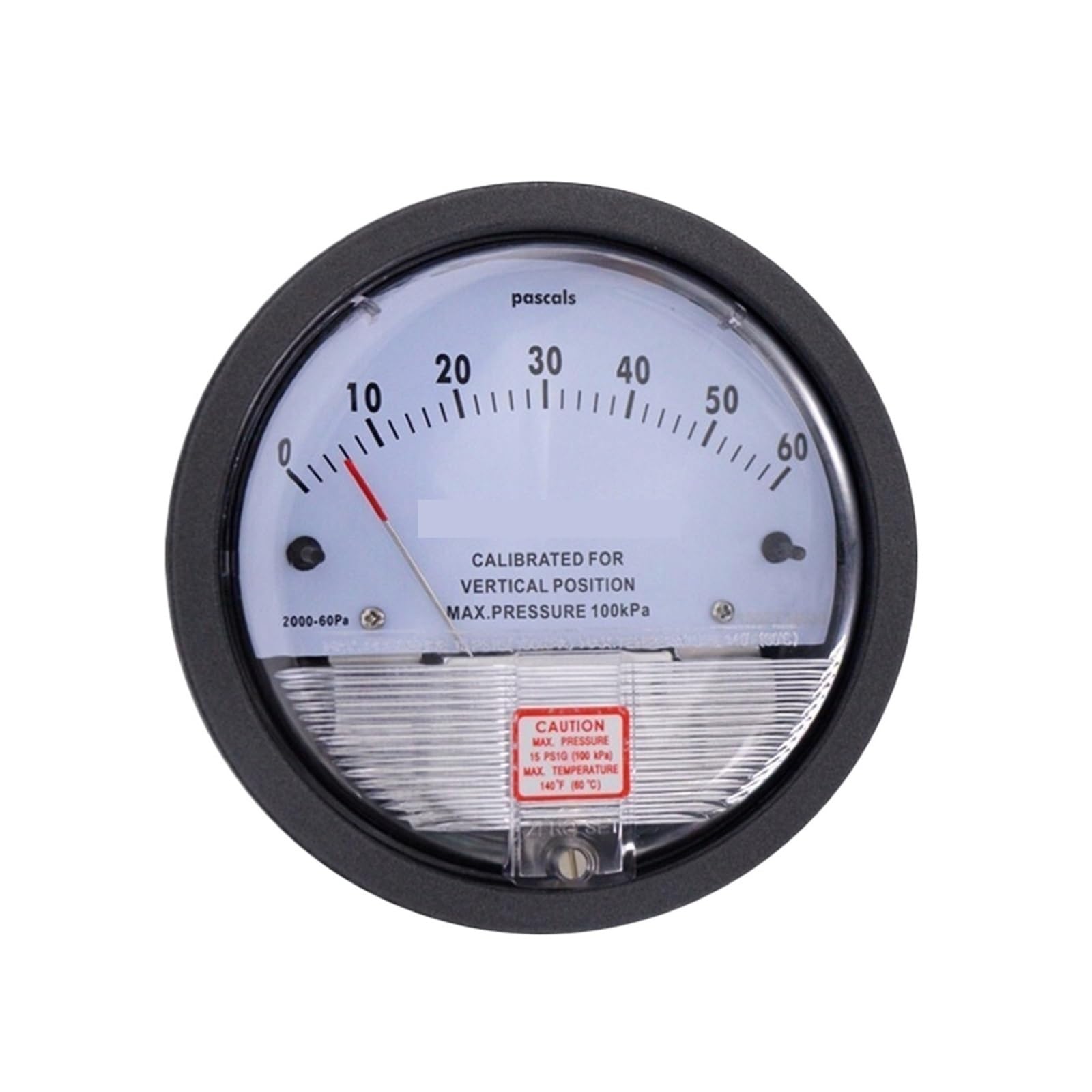 Manometro, TE2000 0-60PA misuratore di pressione differenziale Gauge Pannello neutro alto Tipo puntatore manometro strumenti(0-30PA)