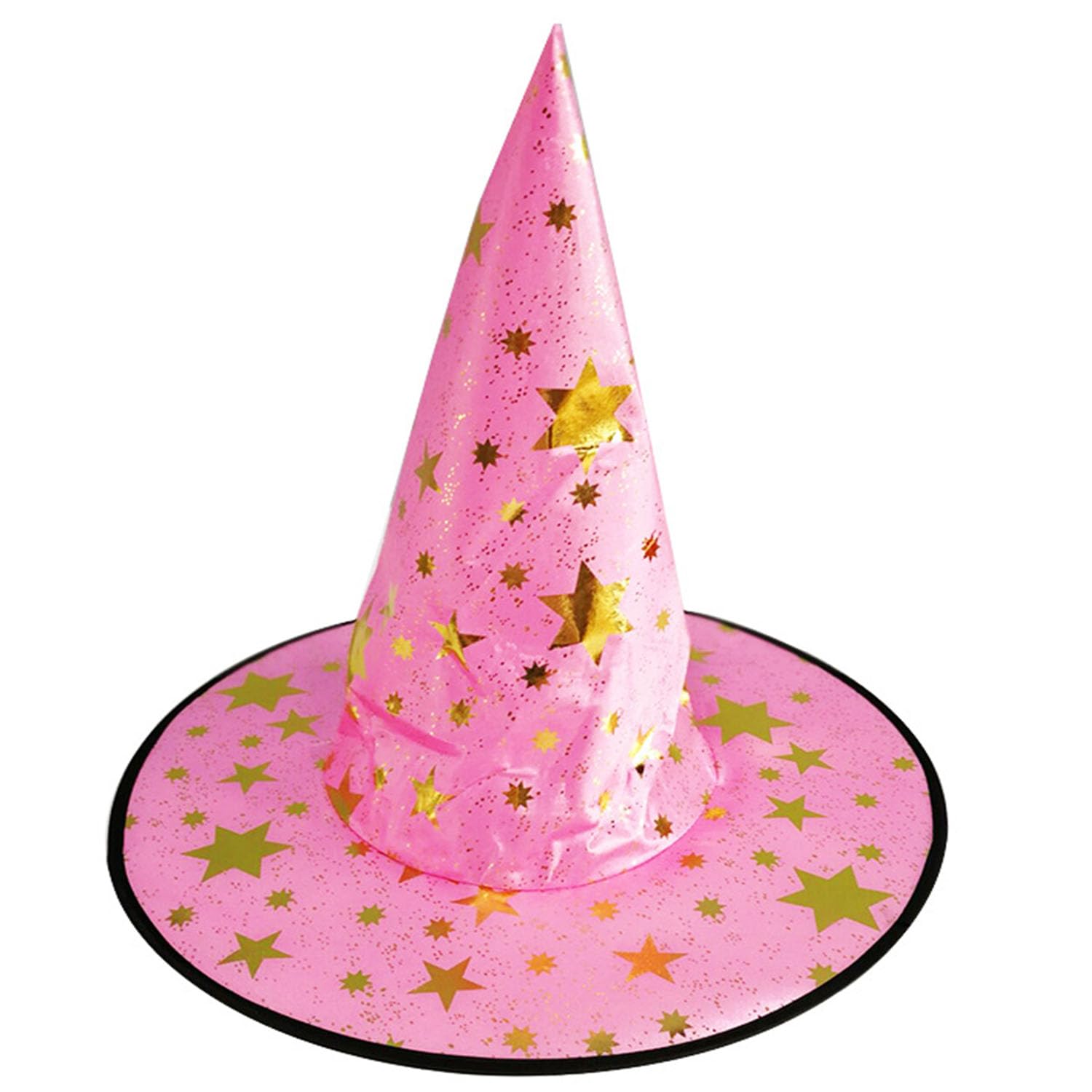 Ankelesz Halloween Witch Hat for Kids Star Wizard Hat Cosplay Costume Decoration Halloween Party Supplies (Pink)
