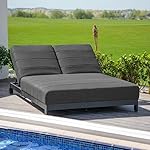 OUTLIV. Doppelliege Miami Aluminium Anthrazit/Flanelle