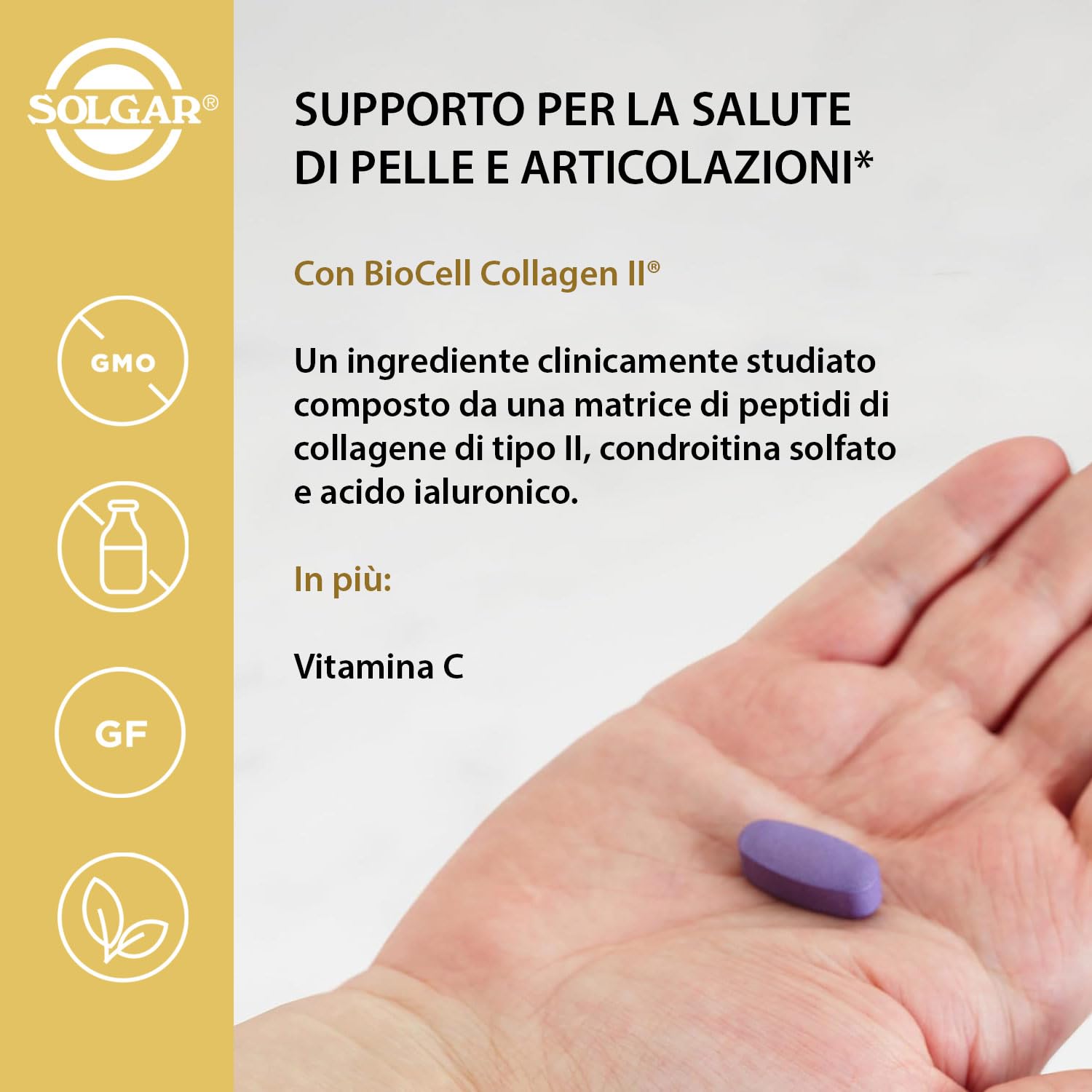 SOLGAR-IALURONIC FORMULA 3 CONFEZIONI DA 30 TAVOLETTE-contribuisce alla protezione delle cellule dallo stress ossidativo e alla normale formazione del collagene di pelle e cartilagine
