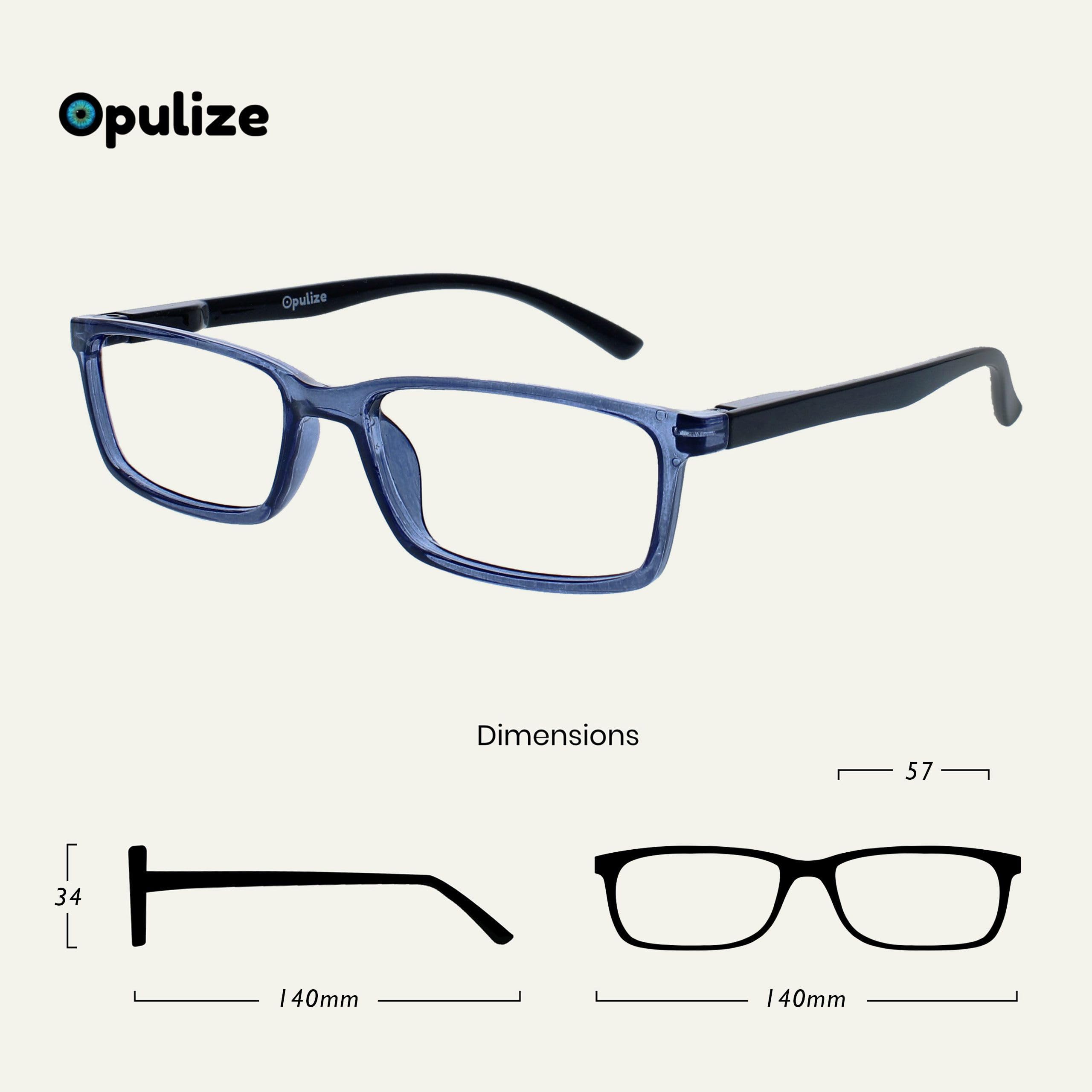 OPULIZE See Gafas Lectura Filtro Luz Azul x3 Estrecha Bisagras de Resorte Mejoran Sueño Reducen Dolor de Cabeza Ordenador Videojuegos Antirreflejante Azul Gris Turquesa Hombre Mujer BBB9-37Q +2.50