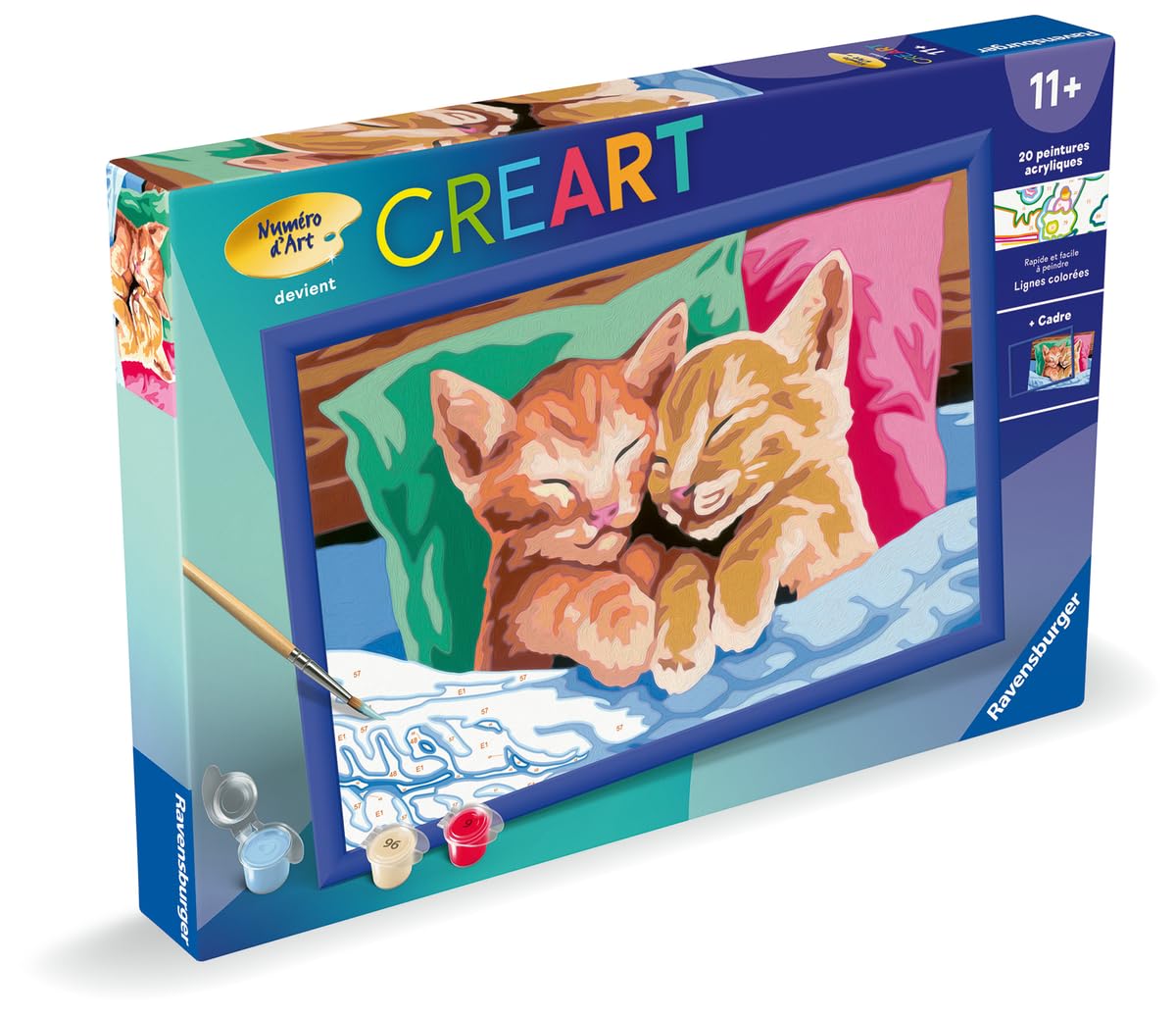 Ravensburger - CreArt Kids 18x24 cm - Numéro d'art - Cheval Fleuri - Kit de Peinture par numéros - Dès 7 Ans - 25906 Ravensburger - CreArt Kids 18x24 cm - Numéro d'art - Cheval Fleuri - Kit de Peinture par numéros - Dès 7 Ans - 25906