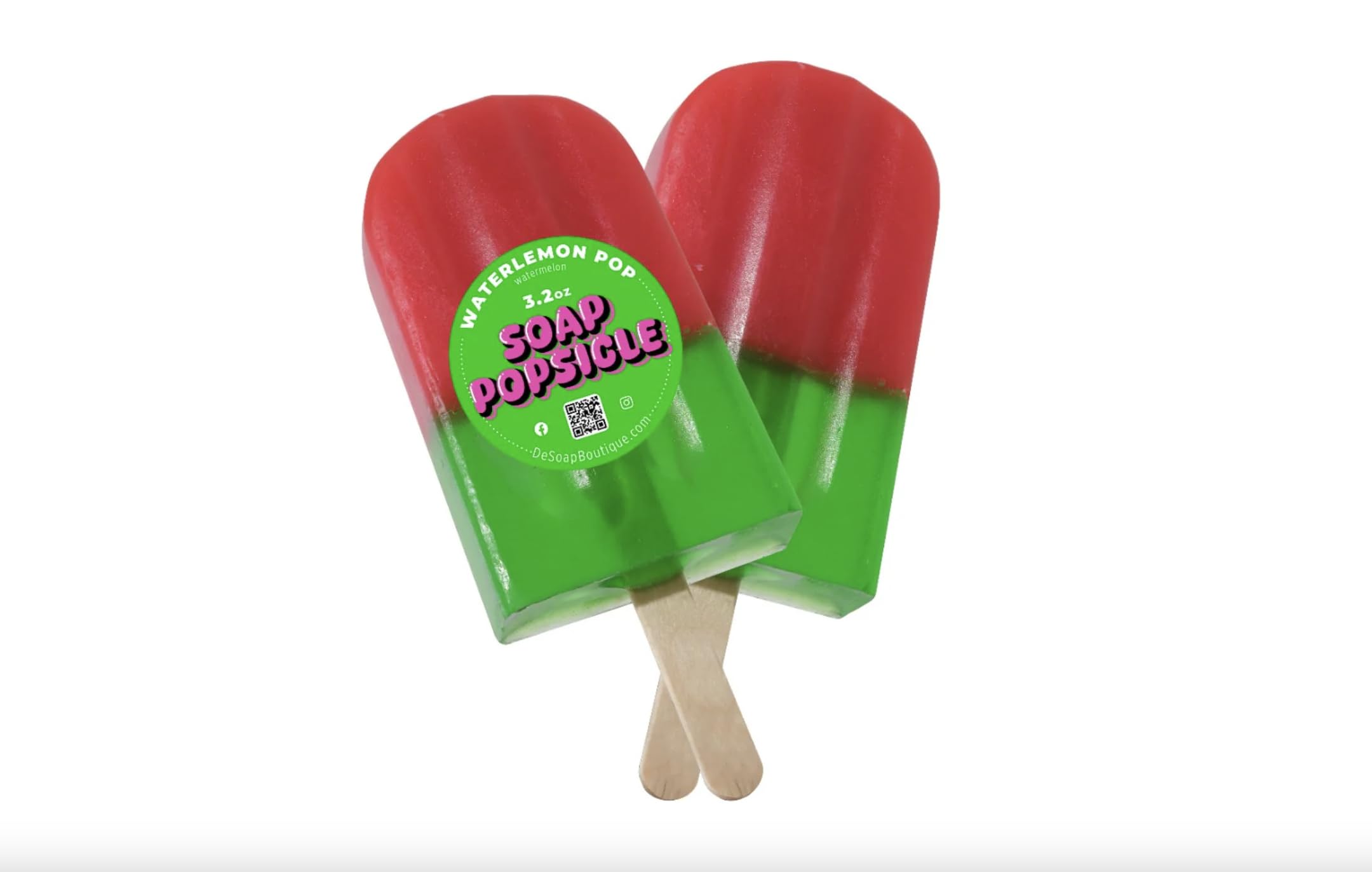 De Soap Boutique Watermelon Popsicle Fruity Scented Moisturizing Soap