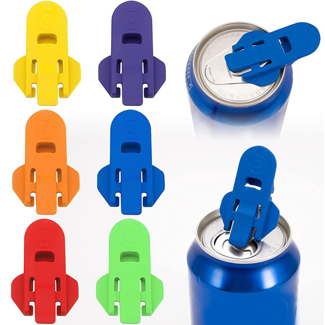 Tappi Per Lattine Con Cannuccia - 2 Pezzi In Silicone Alimentare - Coperchi Riutilizzabili A Prova Di Perdite Per Lattine Standard - Ideali Per Bibite, Birra, Soda - 2 Colori