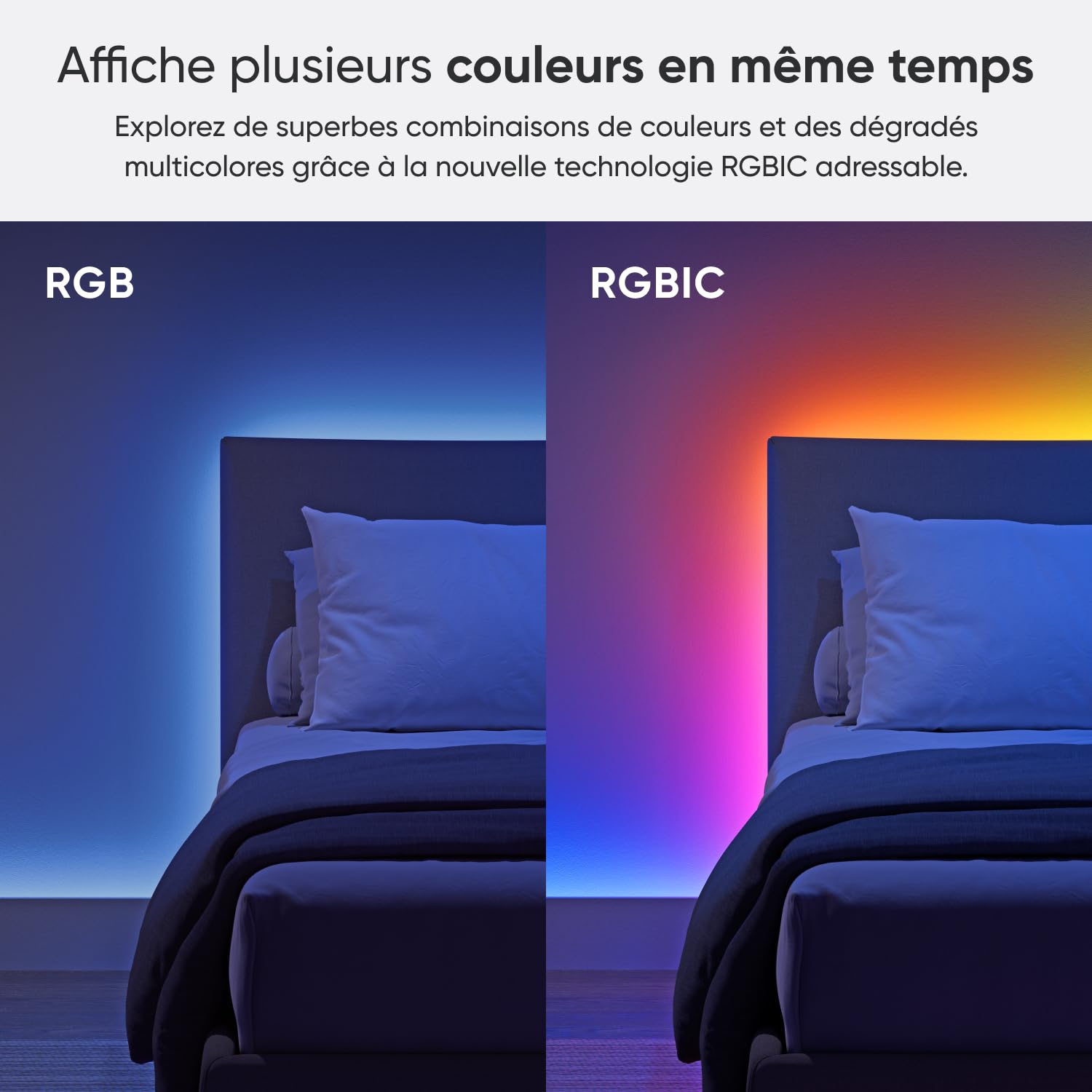 Nanoleaf Matter Lightstrip HD Multicolore 5M, Ruban LED Adressable RGB IC Connecté - Bande LED Sync Musique et Écran, Contrôle Wi-Fi Appli & Vocal (Compatible avec Alexa Apple) Gaming Essentials
