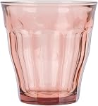 Duralex Picardie Glass Tumbler Set - 250ml - 4pc - Rose - Glass Water Wine Whisky Gin Juice Cocktail Drinking Glassware Cup Set