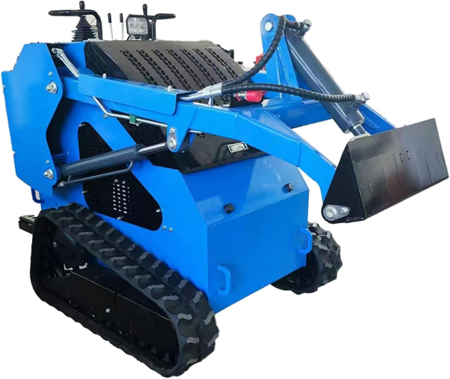 Compact Skid Steer Loader with Dual Track System and Quick Attach Plate, Mini Loader for Multi Attachment Operation and Ground Work