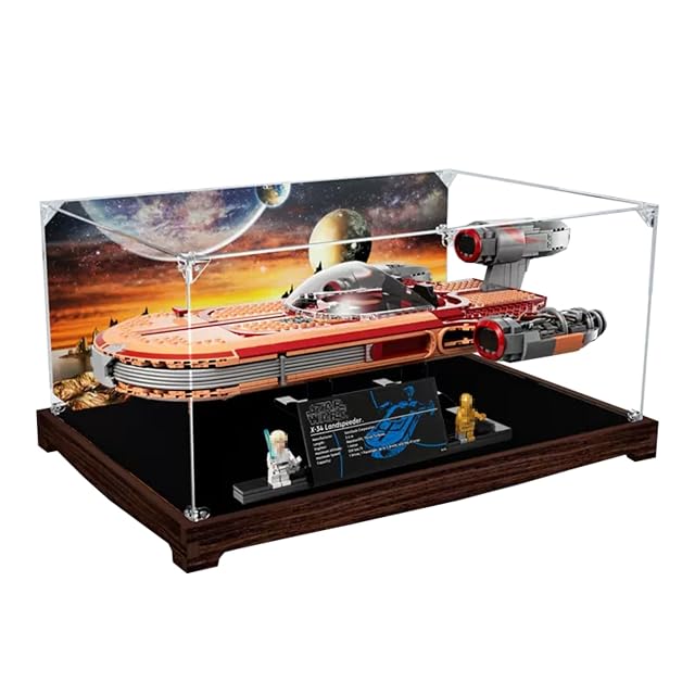 Caja de exhibición de figuras para LEGO 75341 para Star Wa-rs Lu-ke Skywalker's Landsp-eeder Acrílico…