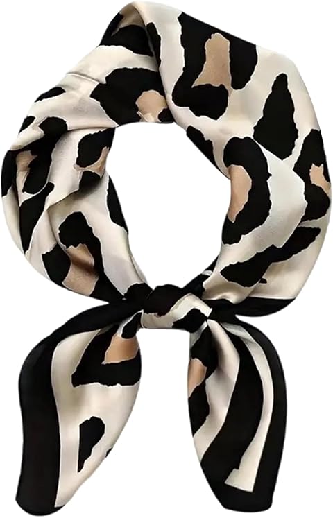 Pañuelos con Diseño de Leopardo, Estampado de Leopardo Pañuelo Cabeza Mujers, Pañuelo Cuadrado de Leopardos Multicolor Estilo Coreano para el Cuello, Pañuelos para la Cabeza