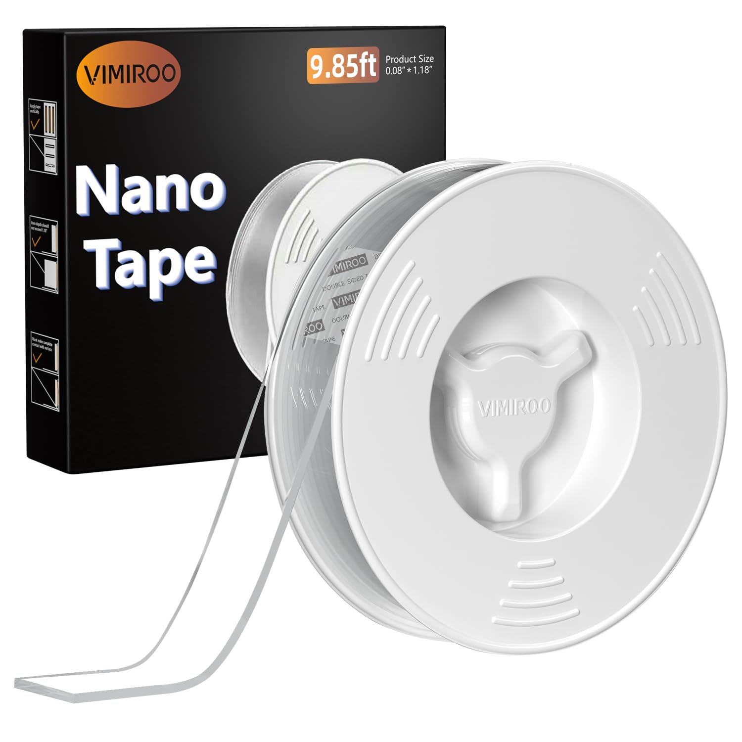 Double Sided Tape Heavy Duty Removable 9.85FT, Extra Large Nano Transparent Adhesive Tape, Clear Mounting Tape, Adhesive Strips for Picture Hanging, Wall, Poster, Carpet Double Sided Tape Heavy Duty Removable 9.85FT, Extra Large Nano Transparent Adhesive Tape, Clear Mounting Tape, Adhesive Strips for Picture Hanging, Wall, Poster, Carpet