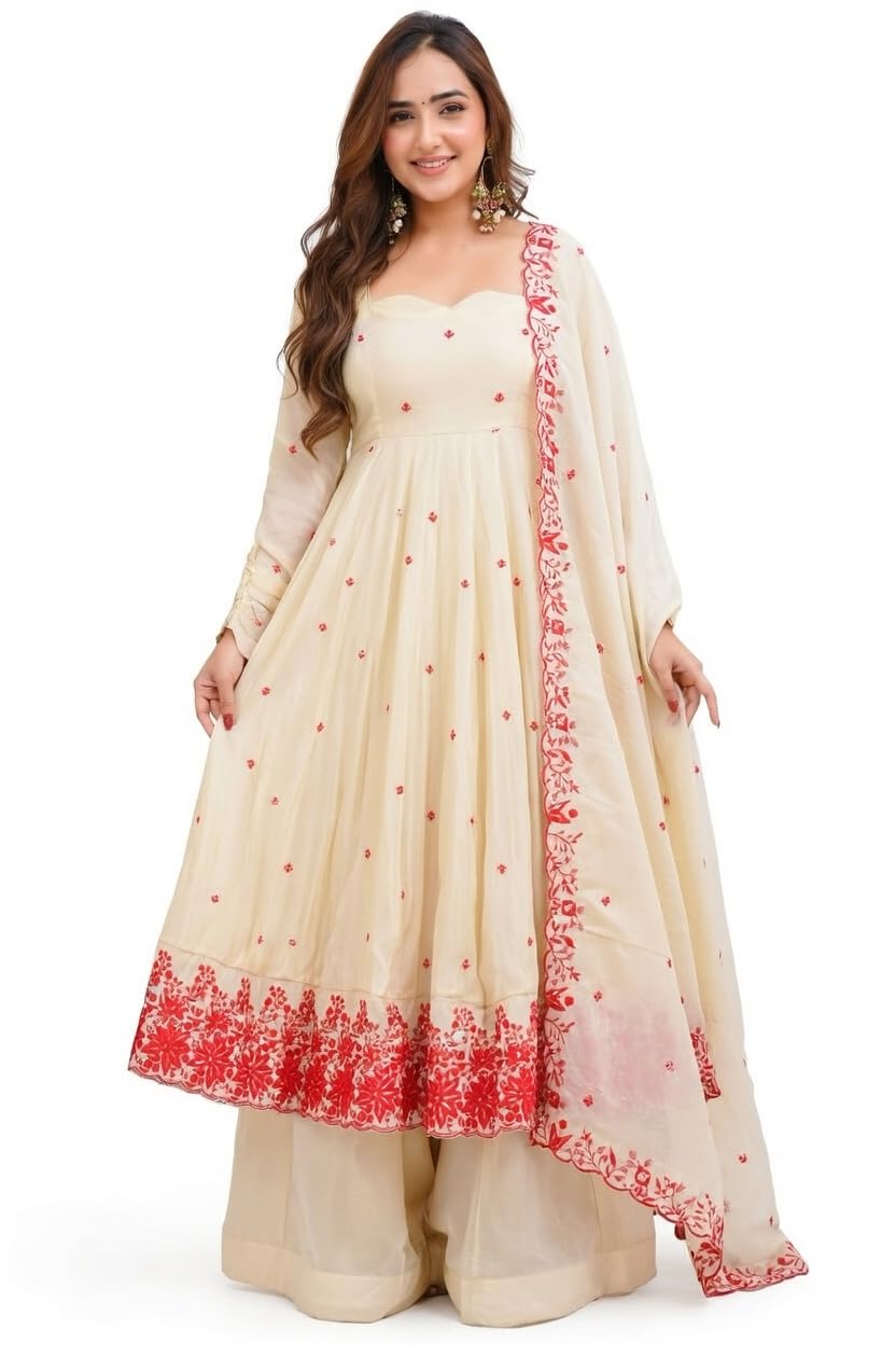 Kurties Women's Designer Top and Farshi Salwar Set with Sequin Embroidery | Slab Silk & Rangoli Silk | Fully Stitched | Maroon-image-39