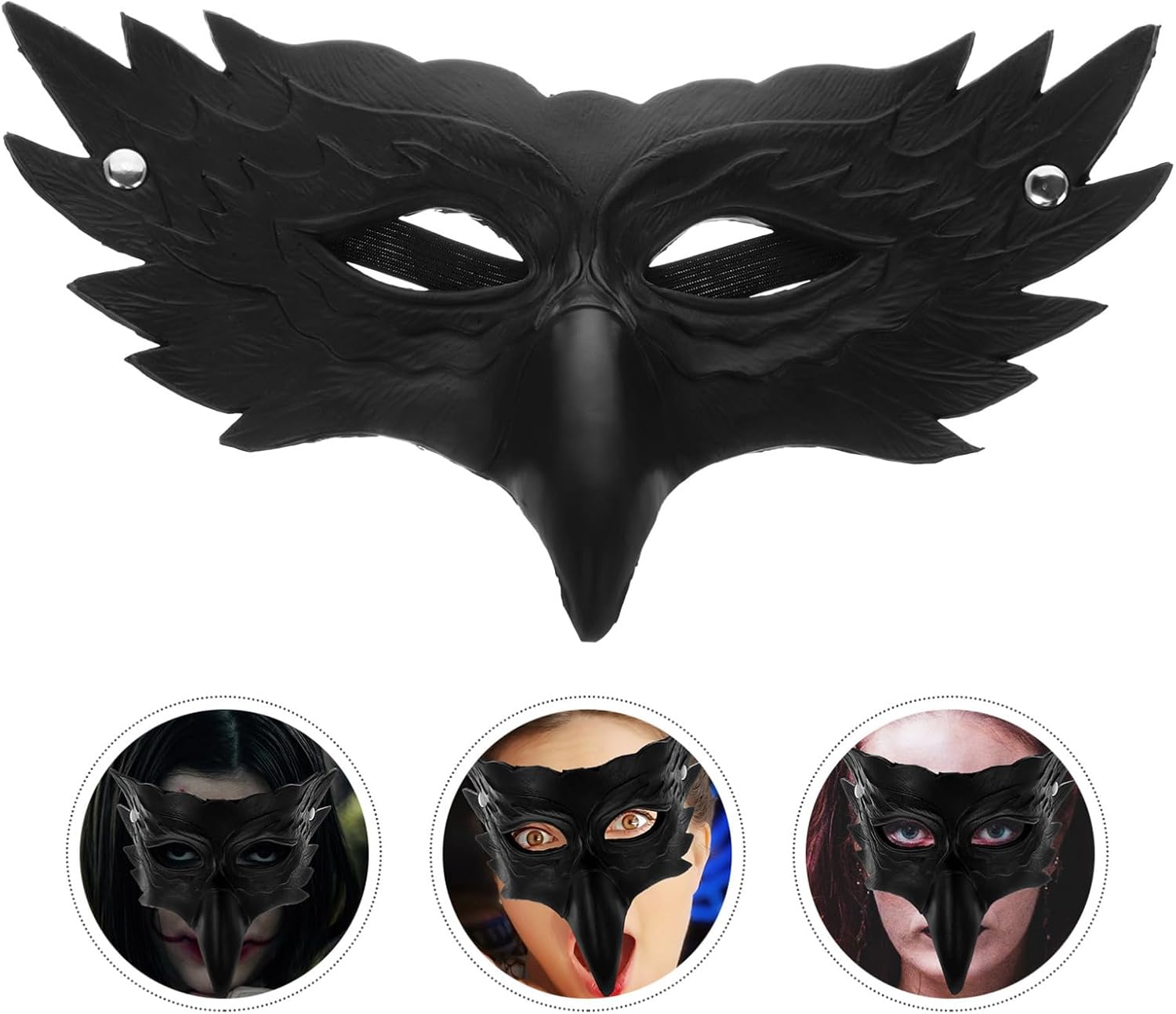 Realistic Eagle Mask Stylish Animal Shape Accessory for Masquerade Balls Cosplay Events and Unique Photo Props Lightweight PU Dress Up Mask for Parties