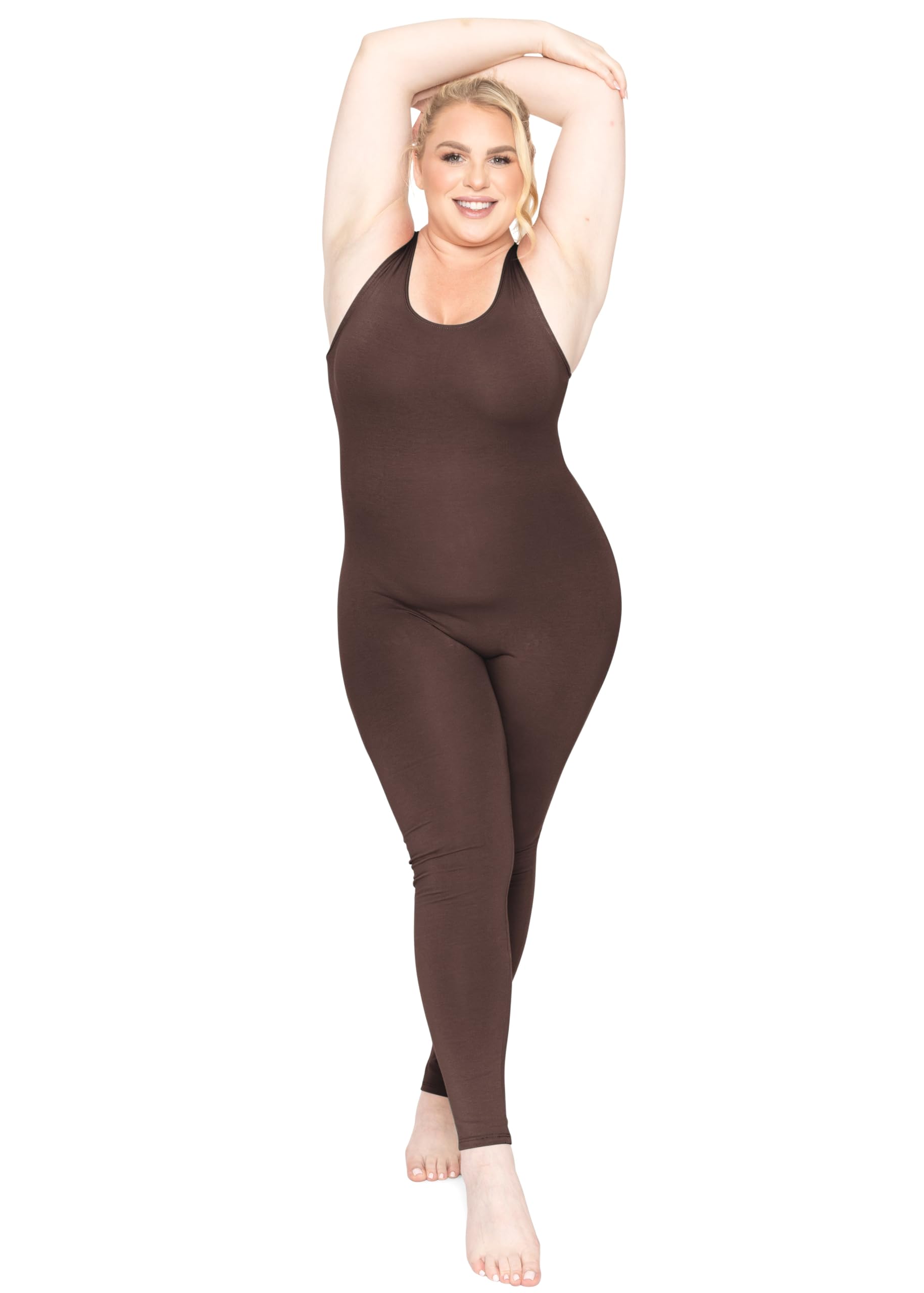 STRETCH IS COMFORT Women's Plus Size Teamwear Cotton Tank Unitard