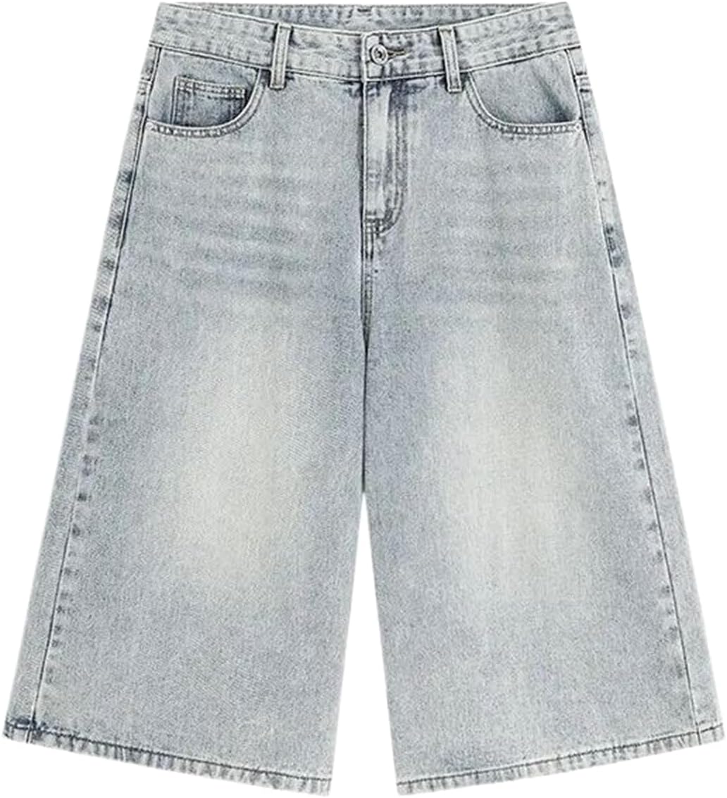 Men's Denim Shorts Casual Solid Color Washed Male Shorts