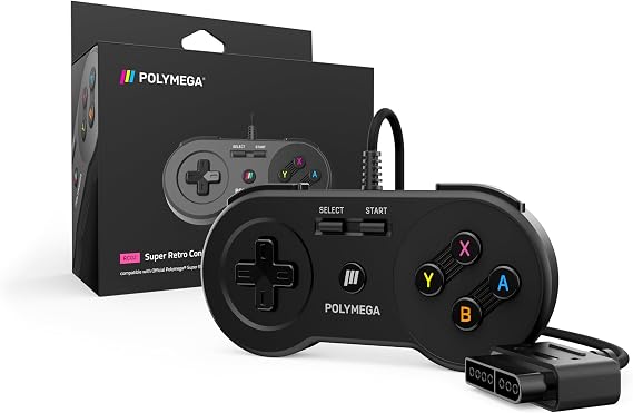 Polymega®スーパーレトロコントローラーRC02 – SNESスタイルコントローラーポート用有線接続