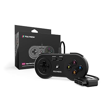 Polymega Super Retro Controller (RC02) - Wired Connection For SNES Style Controller Ports