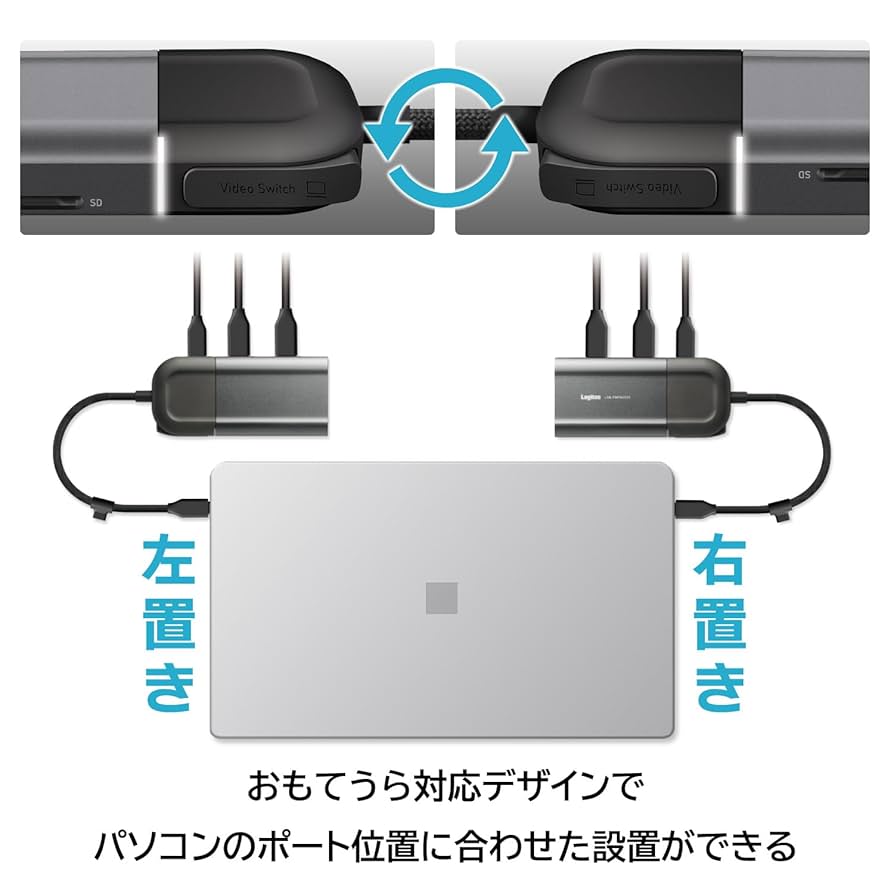 Amazon.co.jp: ロジテック 画面 ON OFF機能搭載 ドッキング