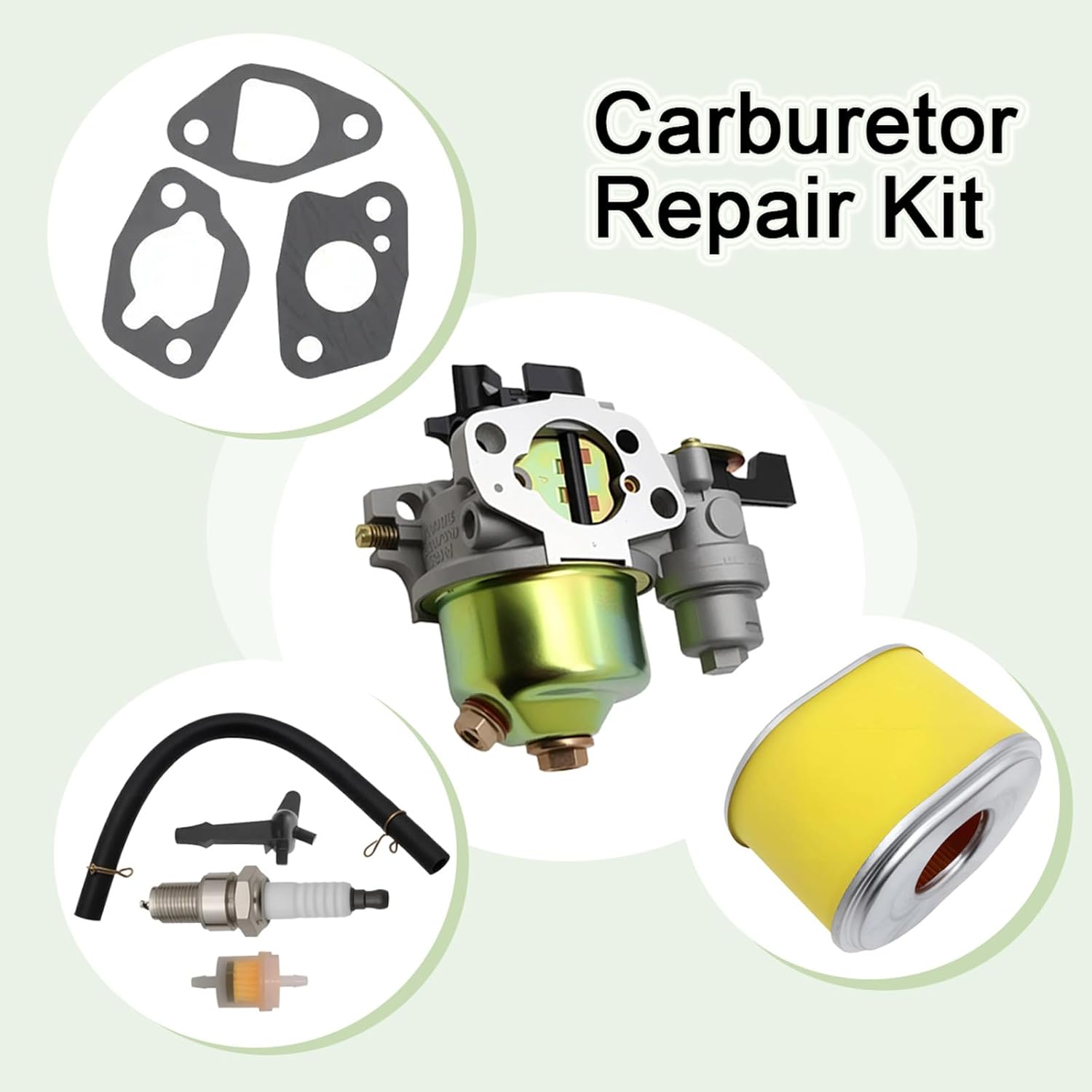 atsuch Carburetor Repair Kit for Husqvarna PW3200 3200PSI 2.7GPM PW3100 3100PSI 2.8GPM, Includes Air Filter, Spark Plug, Gaskets, Compatible with Pressure Washers, Replacement