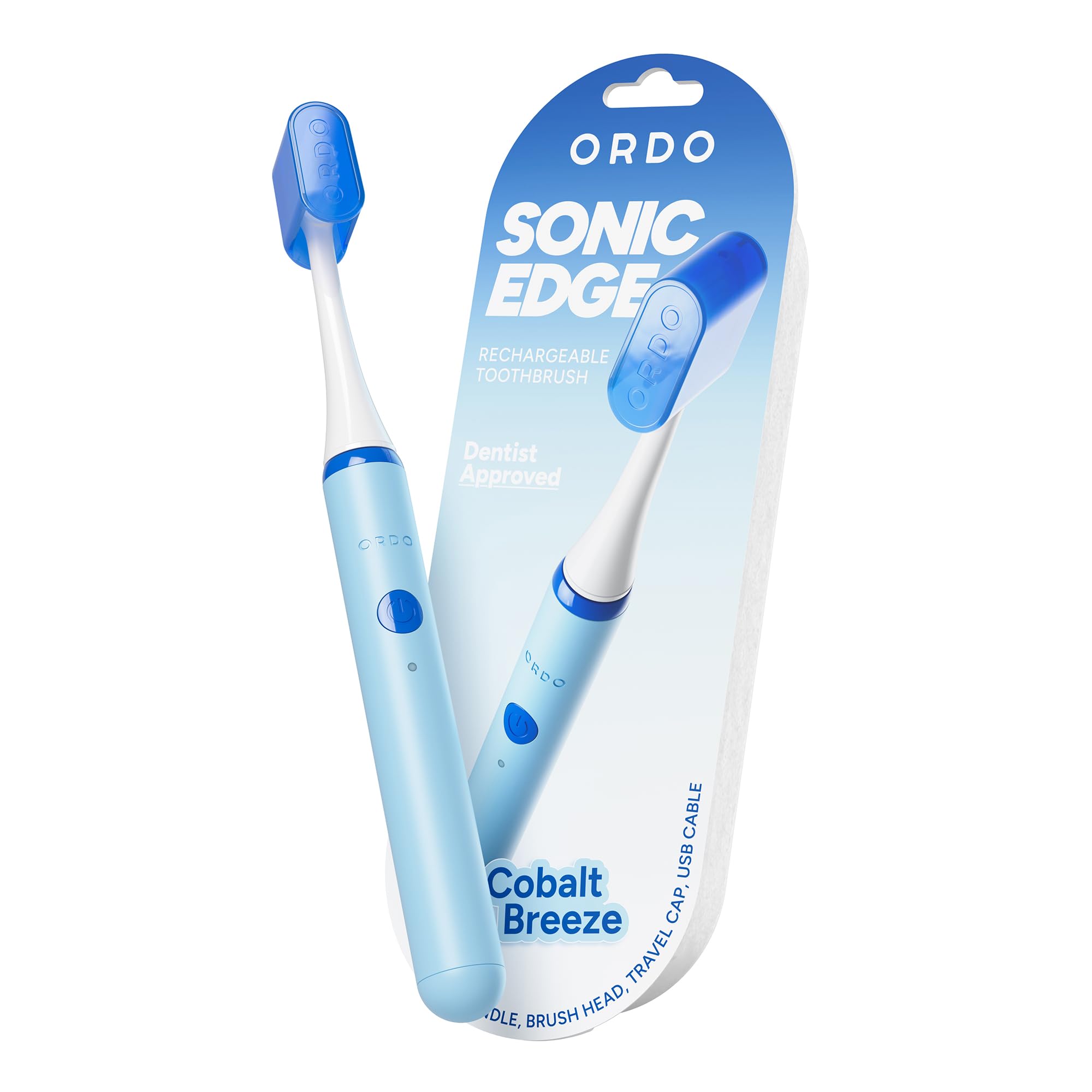 ORDO Sonic Edge Rechargeable Electric Toothbrush for Adults, Cobalt Breeze