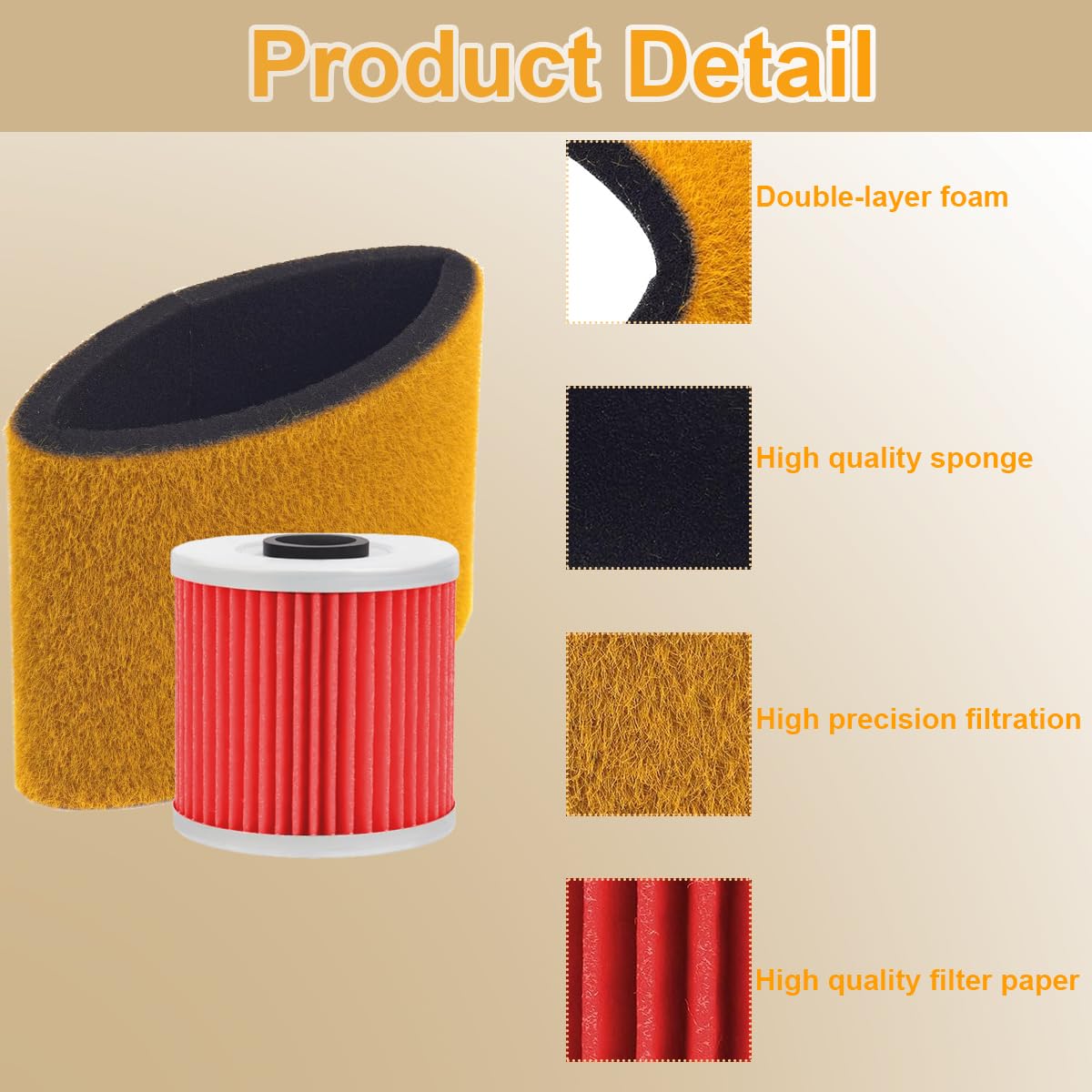 LCGLY Filtre à Air 11013-1275 Et Filtre à Huile Et Bougie D'allumage Compatibles Avec Kawasaki KLF220 KLF250 KLF300 Bayou 220 250 300 4x4 ATV 1999-2011