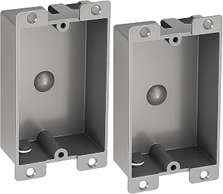 2 Pack Shallow Outlet Box 8 Cubic Single Gang