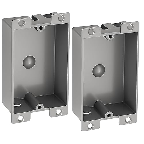 2 Pack Shallow Outlet Box 8 Cubic Single Gang Old