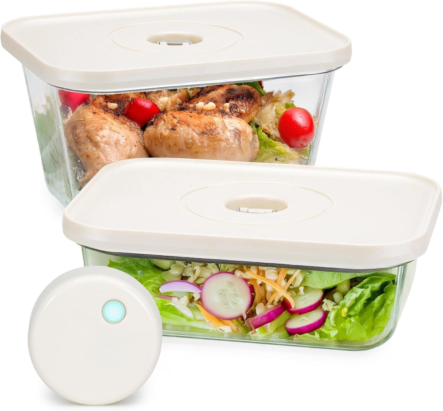 Amazon.com: Omni Glass Vacuum Containers Set – Borosilicate Glass