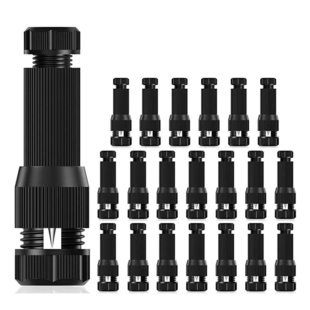Littimoon 20 Pcs Connectors Waterproof Wire Quick Connector 12-20 Gauge for Path Lights, Spotlights, Flood Lights, Ground Lights