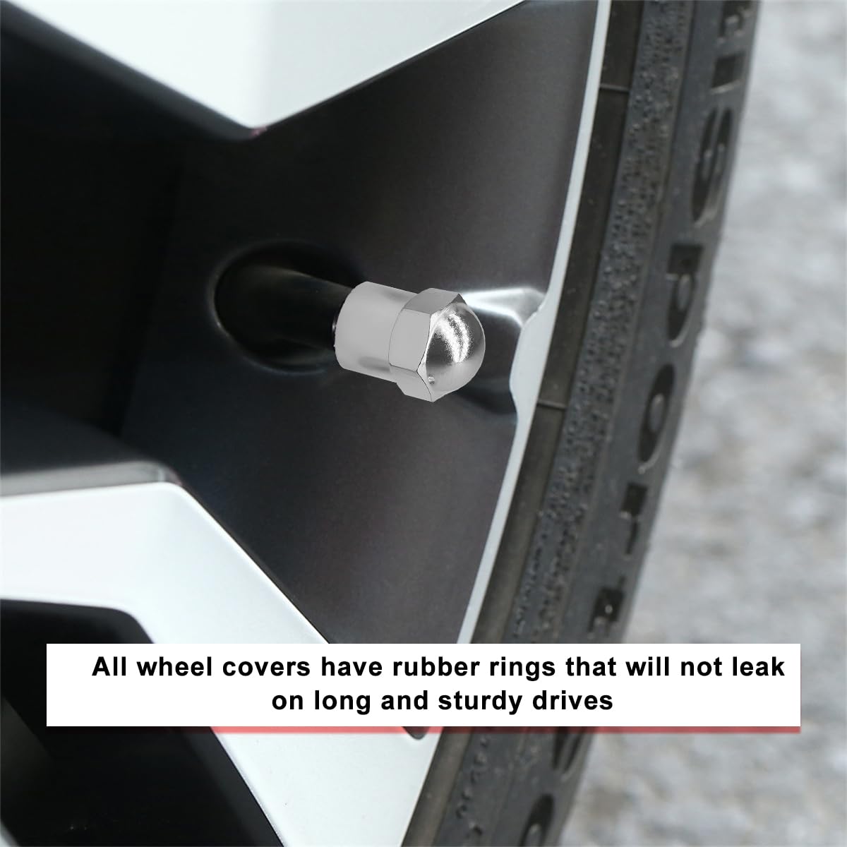 Car Tire Valve Stem Cap 8PCS Dust Proof Hexagonb Auto Wheel Tirm Tyre Cover with Rubber O Ring — view 5