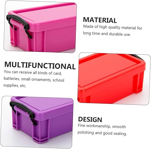 Miniatura 9 de Alipis Caja de almacenamiento de plástico para llevar, 3 unidades, mini contenedores de plástico, caja organizadora de plástico, contenedor de