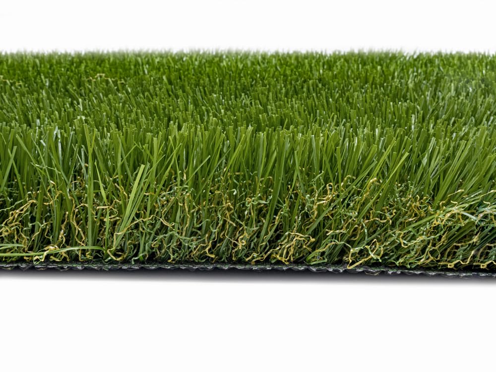 Gazon synthetique CAMILLE 45 mm. Rouleau 2 x 5 m. 10 m2. 45 mm hauteur. Le plus naturel. Unique et incroyable. Vert