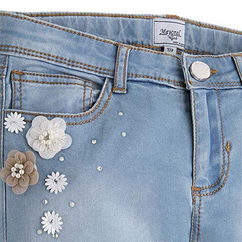 Mayoral Tween Girls 8-18 Bleached-Blue Embellished Stretch Skinny Jeans/Pants3