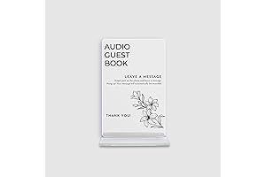 SPINPIX360 Rotating Customizable Acrylic Wedding Audio Guest Book and Phone Guestbook Sign