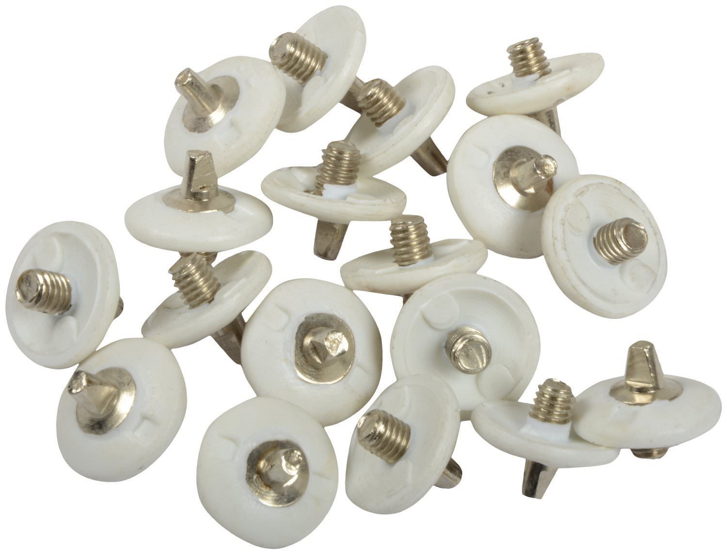 LAURIS Fibre and Metal Replaceable Spare Spikes Nails for Cricket Shoes ( White , 8 mm above ground level , Pack of 20 Pieces )-image-44